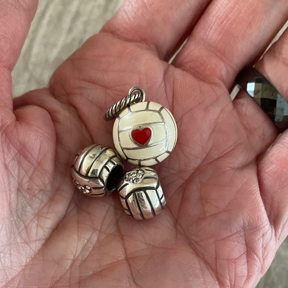Brighton volleyball charm and beads